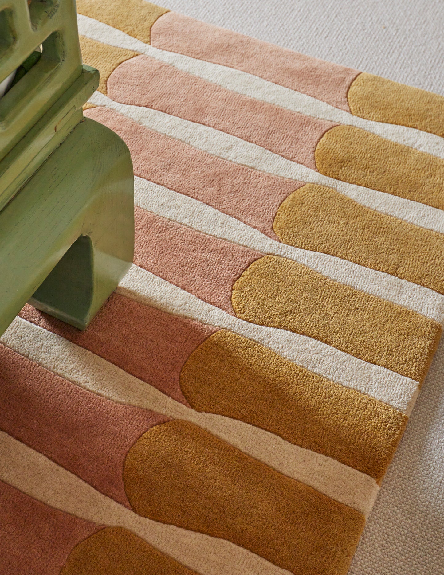 ALICE CRAWLEY x LAYERED Bamboo Forest Wool Rug English Rose