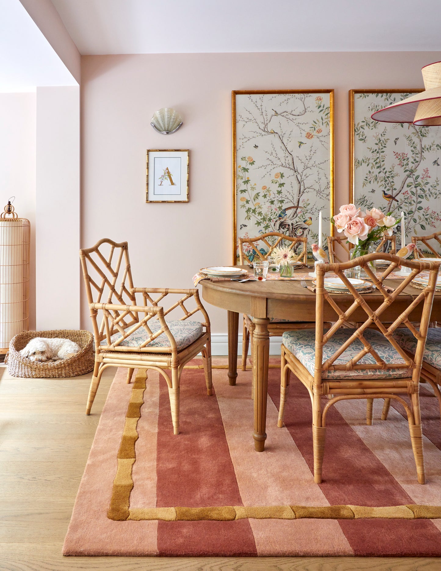ALICE CRAWLEY x LAYERED Bamboo Stripe Wool Rug Terracotta