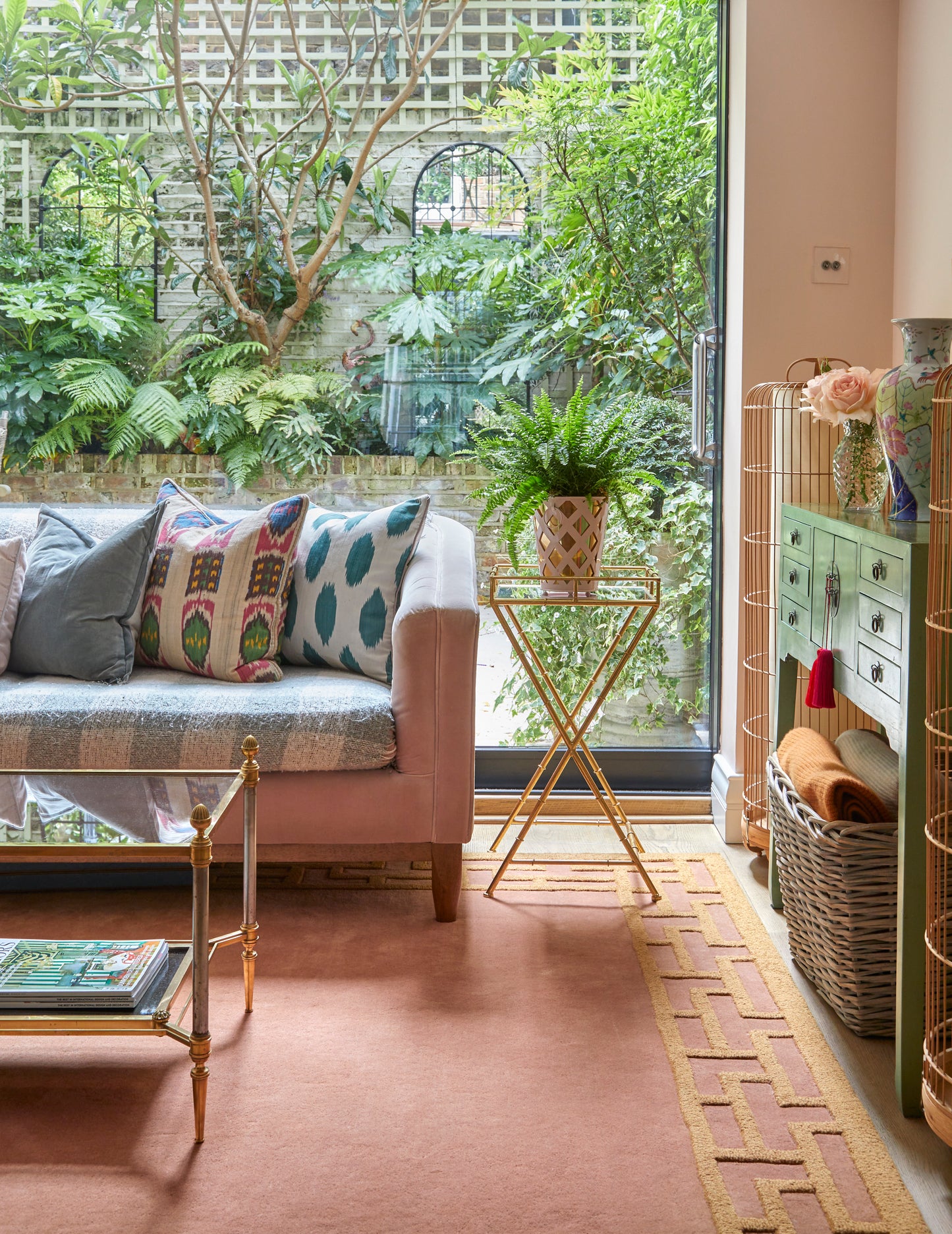 ALICE CRAWLEY X LAYERED Indochine Wool Rug English Rose