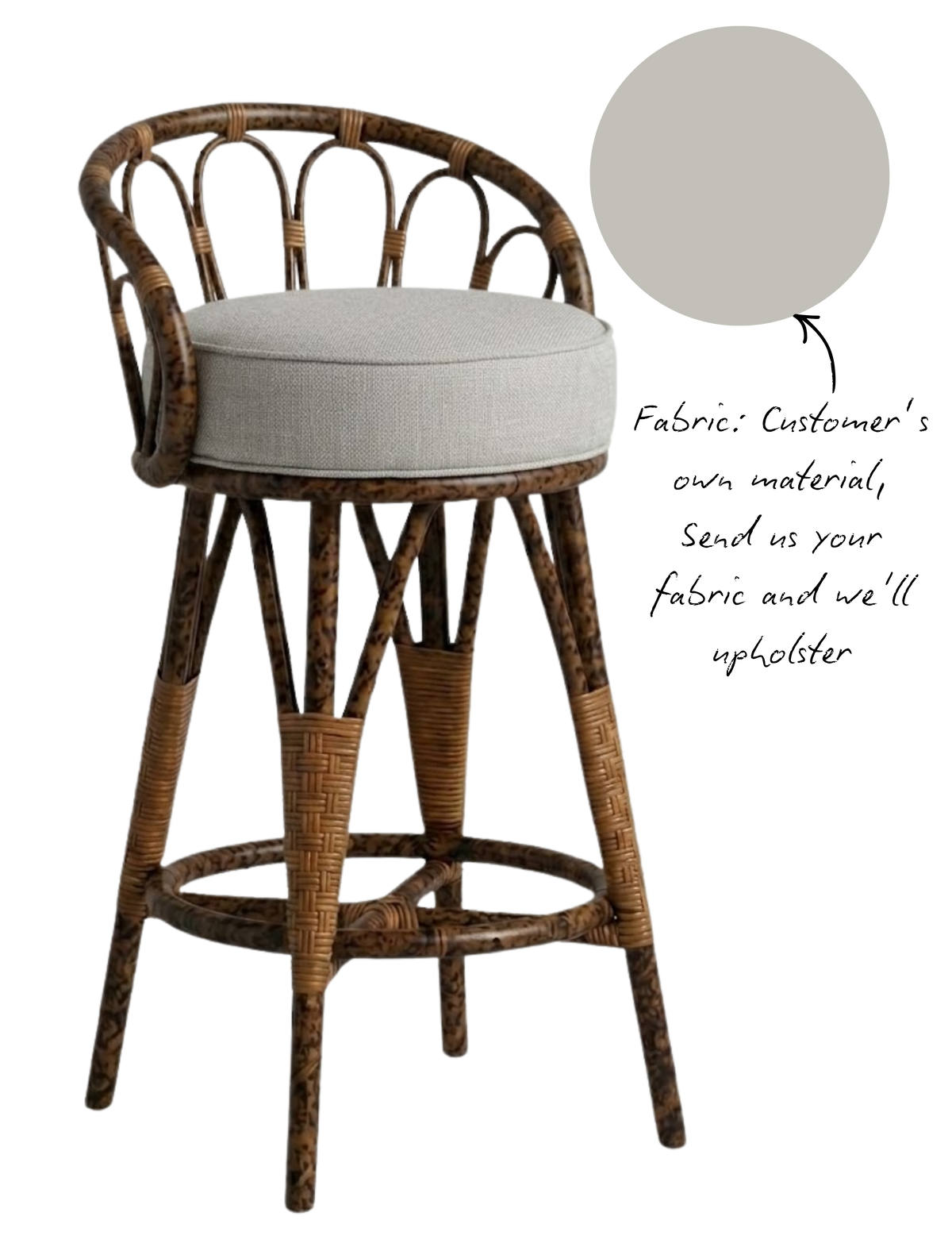 The Peacock Barstool - Tiger Stain