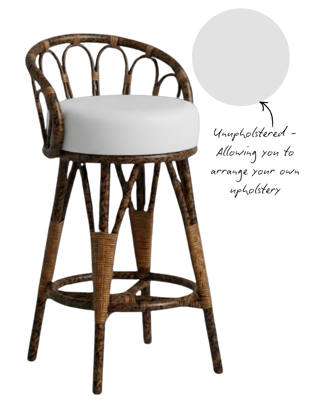 The Peacock Barstool - Tiger Stain