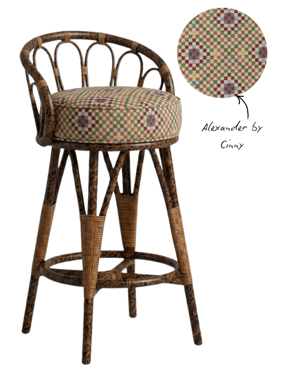 The Peacock Barstool - Tiger Stain