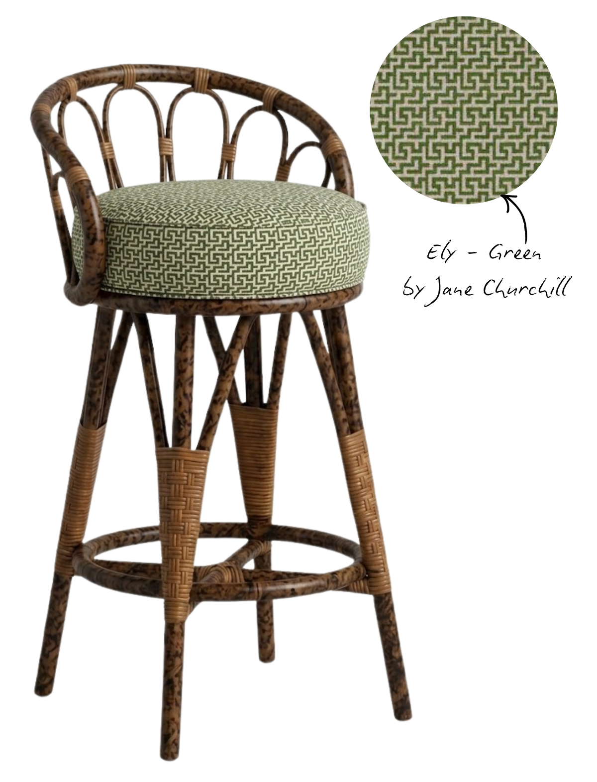 The Peacock Barstool - Tiger Stain