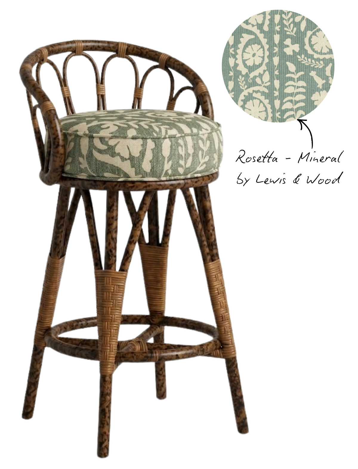 The Peacock Barstool - Tiger Stain