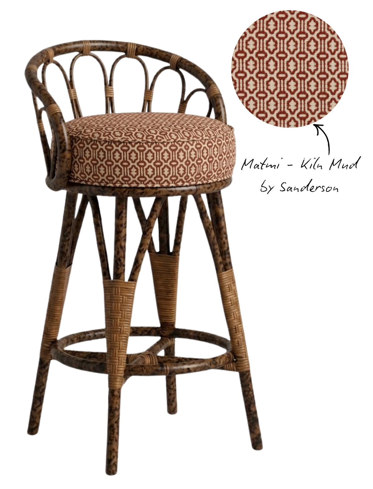 The Peacock Barstool - Tiger Stain
